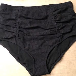 Torrid size 2 lace hi-waisted swim bottoms
